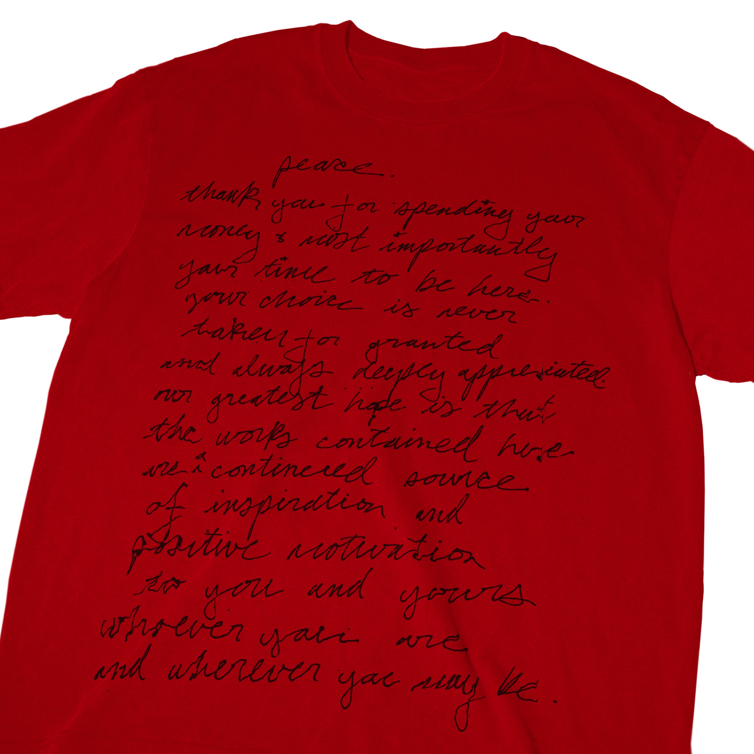 Handwritten Shirt (Red)
